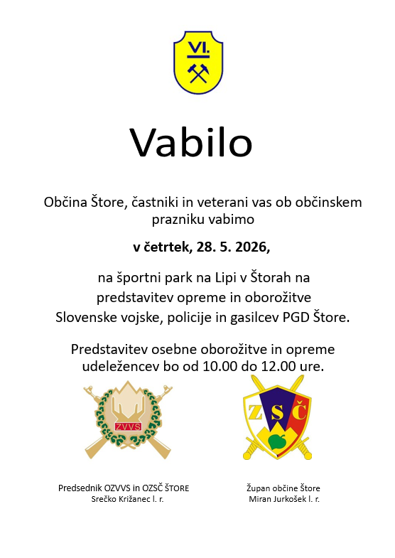 Vabilo predstavitev slovenske vojske
